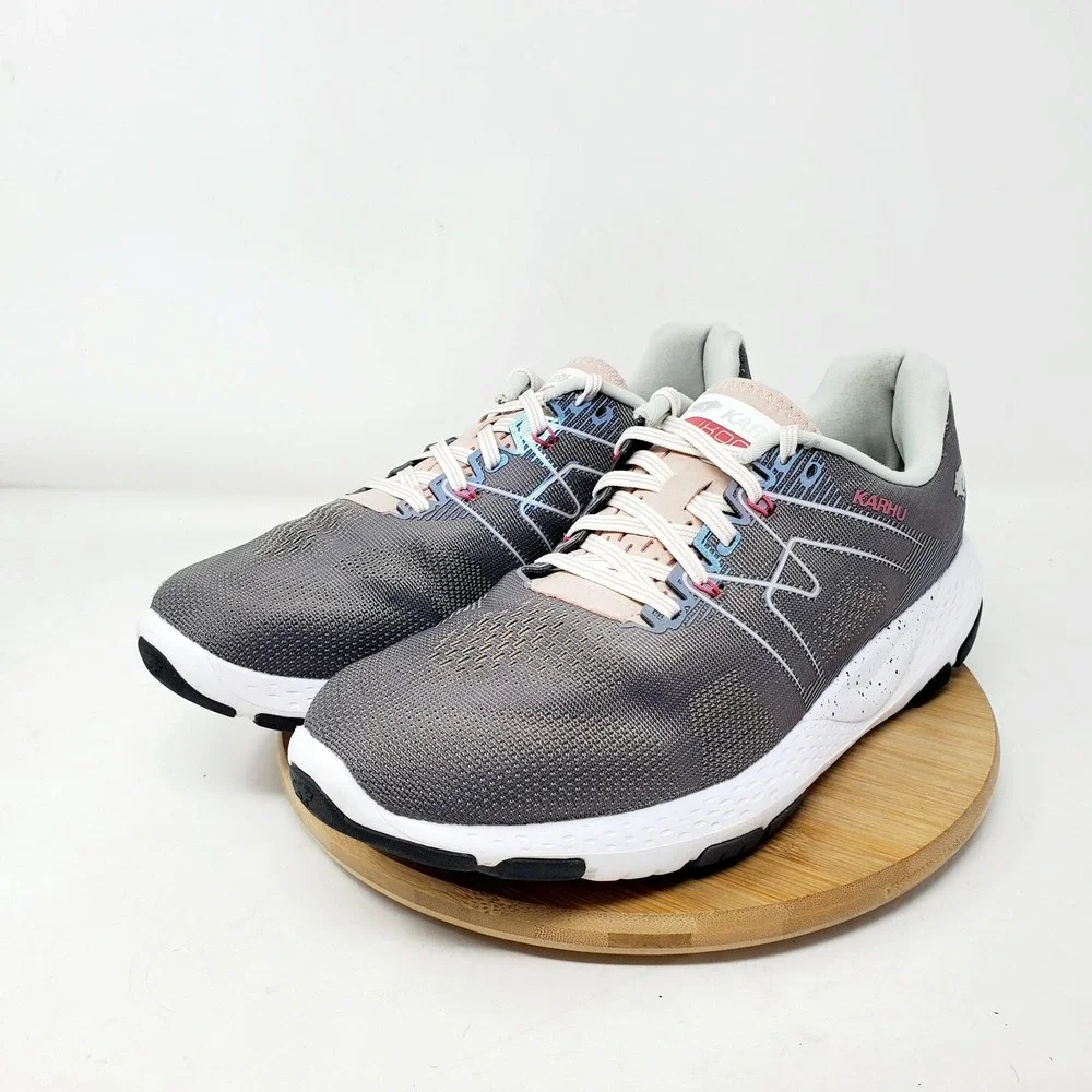 Karhu Running Shoes Womens 10.5 Ikoni Ortix Grey‎ Lace Up Athletic Sneaker